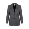Bottega Veneta Chevron Pattern Jacket In Grey