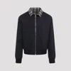 Bottega Veneta Reversible Compact Cotton Twill Jacket In Midnight Blue