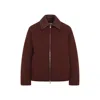 Bottega Veneta Intrecciato Leather-trimmed Shell Down Jacket In Red