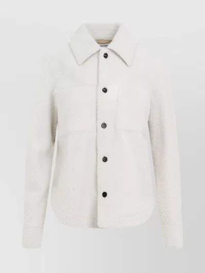 BOTTEGA VENETA JACKET SHEARLING CHEST POCKETS