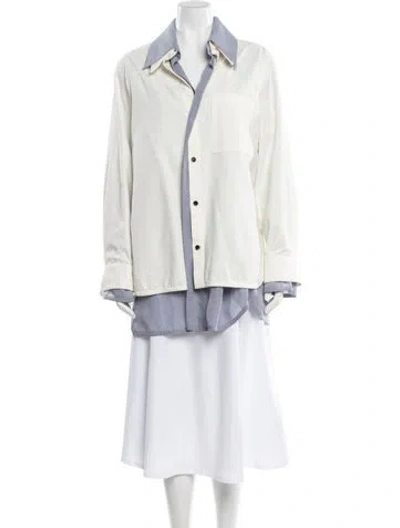 Pre-owned Bottega Veneta Jacket In White