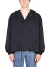 Bottega Veneta Men's Jacket With Pouch In Black