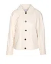 Bottega Veneta Leather Collared Jacket With Front And Lateral Pockets