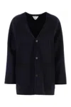 Bottega Veneta Cardigan Wool Blend Front Pockets In Blue