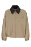 Bottega Veneta Bomber Jacket Wool Quilted Collar In Brown