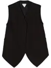 Bottega Veneta Oversized Cotton-blend Melange Vest In Brown