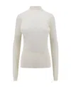 Bottega Veneta Cotton Blend Top With Floral Embroidery In White