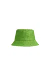 Bottega Veneta Jacquard Intreccio Pattern Hat In Green