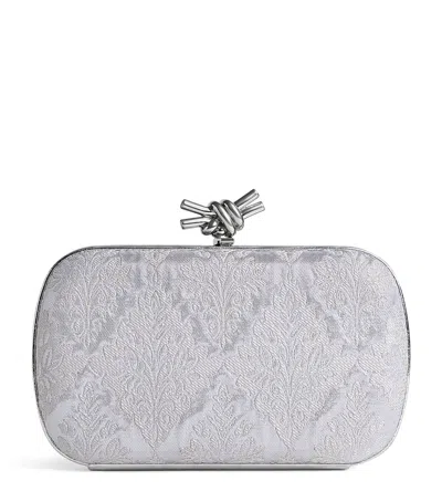 Bottega Veneta Jacquard Knot Clutch Bag In Purple