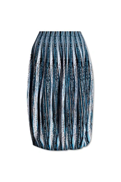 Bottega Veneta Jacquard Skirt In Blue