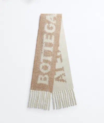 Bottega Veneta Jacquard Wool And Mohair Scarf In Hemp/parchment