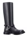 Bottega Veneta Knee High Boot Braided Strap Detail In Multi