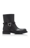 Bottega Veneta James Leather Ankle Boots In Black
