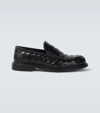 Bottega Veneta James Loafers Calf Leather Goodyear Welt In Black