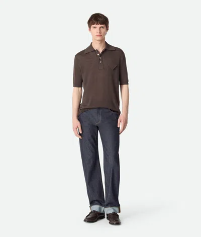 Bottega Veneta Jean Droit Indigo Brut In Purple