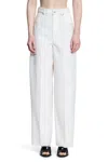 Bottega Veneta Wide-leg Wool Trousers With Pockets And Stitching