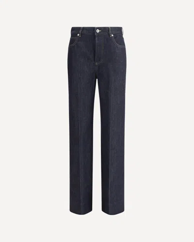 Bottega Veneta Womens Indigo Five-pockets Straight-leg High-rise Denim Jeans In Blue
