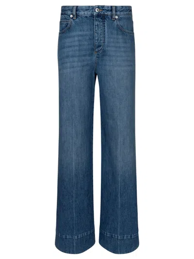 Bottega Veneta Medium Washed Denim Jeans In Mid Blue