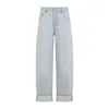Bottega Veneta Extra Bleached Turned Up Jeans In Blue