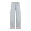 Bottega Veneta Extra Bleached Turned Up Jeans In Blue