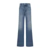 Bottega Veneta Jeans In Cotone Con Patch Posteriore In Pelle In Blue