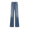 Bottega Veneta Jeans In Cotone Con Patch Posteriore In Pelle In Blue