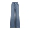 Bottega Veneta Wide Leg Flared Denim Jeans In Blue