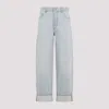 Bottega Veneta Women Vintage Indigo Turned Up Jeans In Blue