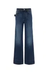 Bottega Veneta High-rise Wide-leg Denim Boyfriend Trousers In Denim