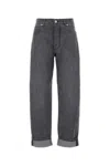 Bottega Veneta Trousers Denim Rolled Cuffs In Gray