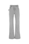 Bottega Veneta Light Grey Washed Denim Flared Jeans In Grey