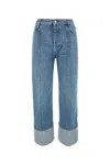 Bottega Veneta Curved Shape Jeans In Navy