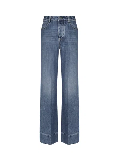 Bottega Veneta Intage Indigo Wide Leg Denim In Blue