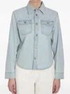 Bottega Veneta Womens Extra Bleached Denim Jacket Light Blue In Blue