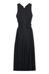 Bottega Veneta Black Jersey Long Dress In Black