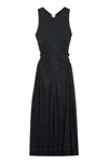Bottega Veneta Black Jersey Long Dress In Black