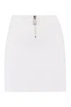 Bottega Veneta Contrast Stitching Mini Skirt In White