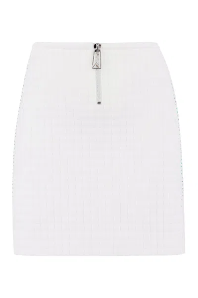 Bottega Veneta Jersey Stretch Skirt In White