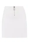 Bottega Veneta Contrast Stitching Mini Skirt In White