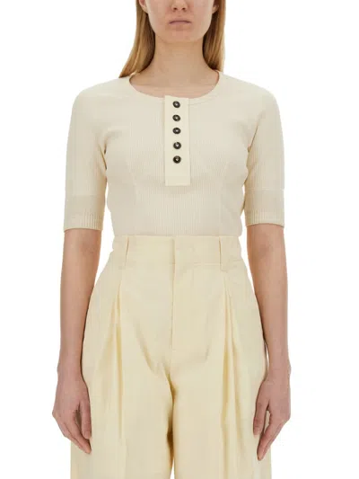 Bottega Veneta Jersey T Shirt In Neutral