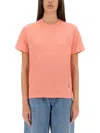 Bottega Veneta Crewneck T-shirt Short Sleeves Straight Hem In Pink