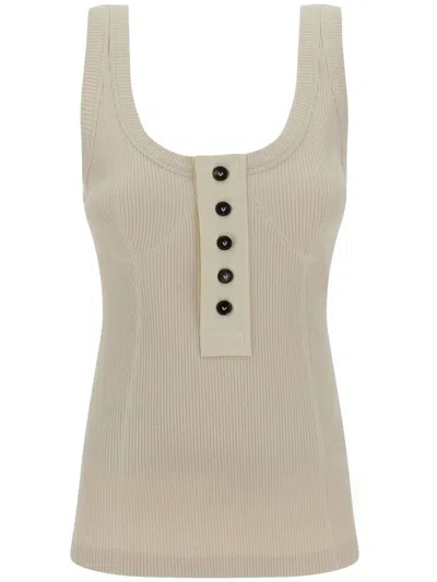 Bottega Veneta Jersey Top In Neutral