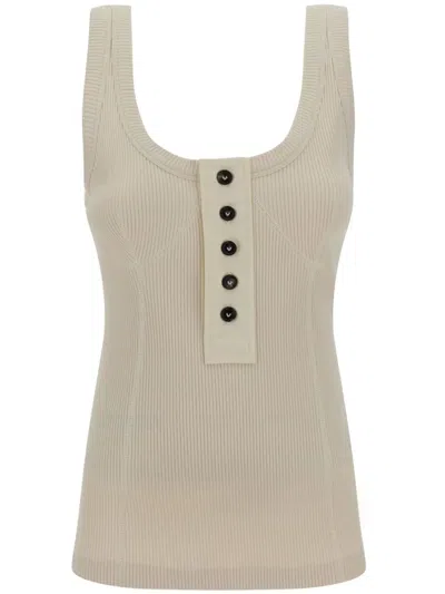 Bottega Veneta Jersey Top In Neutral