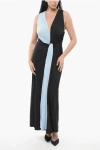 Bottega Veneta Lightweight Contrast Draped Jersey Dress