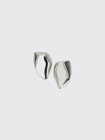 Bottega Veneta Silver Sculptural Stud Earrings In Metallic