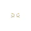 Bottega Veneta Intertwined Brass Hoop Earrings With Decorative Knot