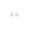Bottega Veneta Intertwined Brass Hoop Earrings With Decorative Knot