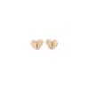 Bottega Veneta Heart-shaped Sterling Silver Earrings With Polished Finish