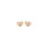 Bottega Veneta Heart-shaped Sterling Silver Earrings With Polished Finish
