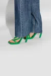 Bottega Veneta Green Jimbo Heeled Sandals In Multi